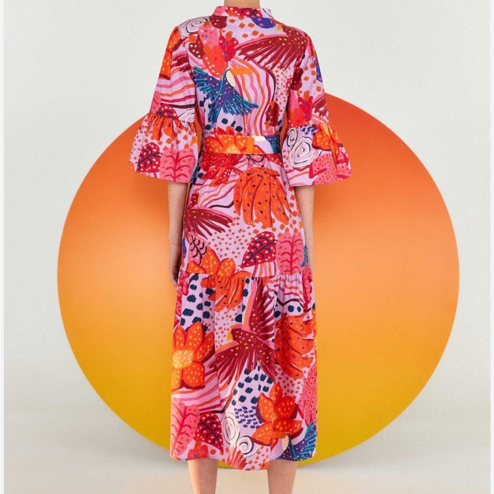 Belted cotton FARm Rio dress